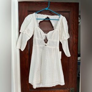 NWT For Love & Lemons White Eyelet Mini Dress
